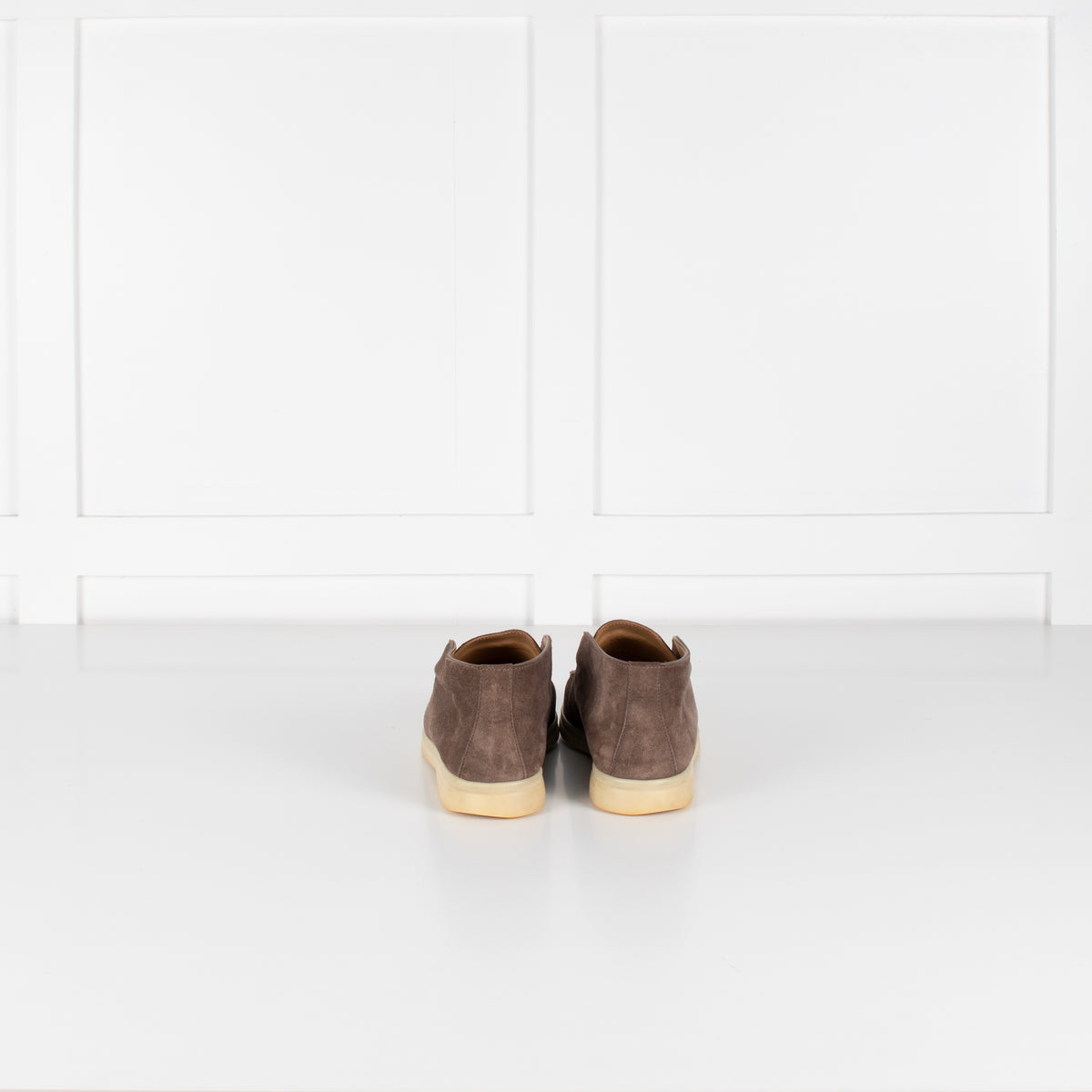 Loro Piana Beige Suede Open Walk Ankle Boots