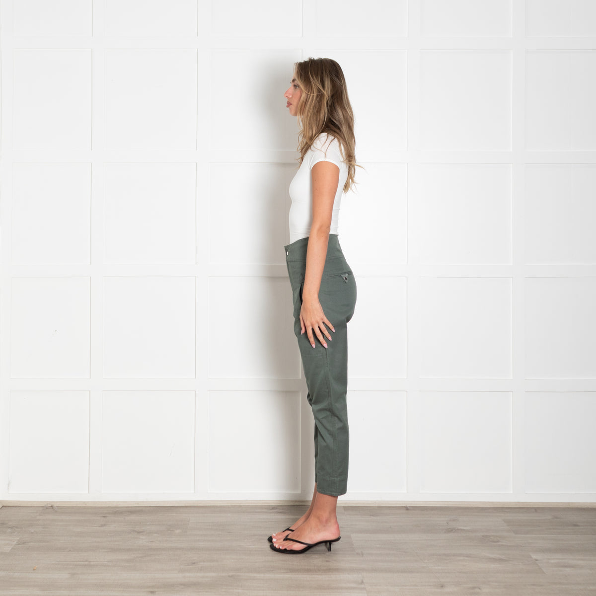 Isabel Marant Etoile Green Cotton Detailed Pocket Trousers
