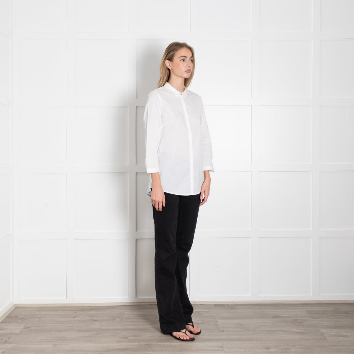 Philosophy Blues Original White Shirt With Crystal Top Button
