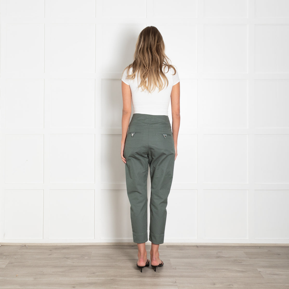 Isabel Marant Etoile Green Cotton Detailed Pocket Trousers