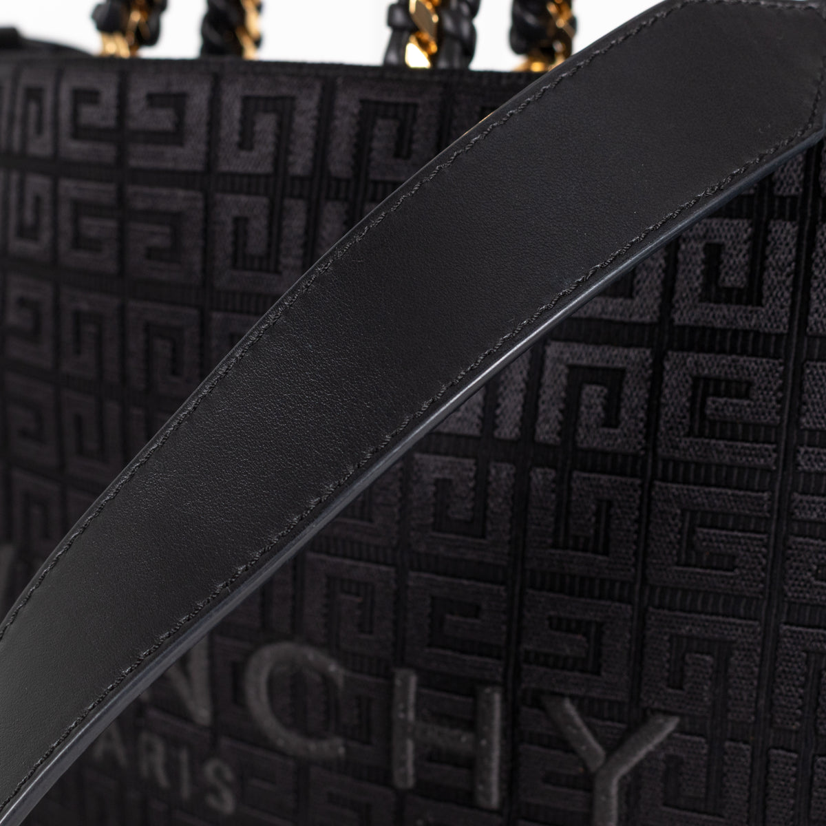 Givenchy Black Cotton Blend & Leather G-Tote Bag