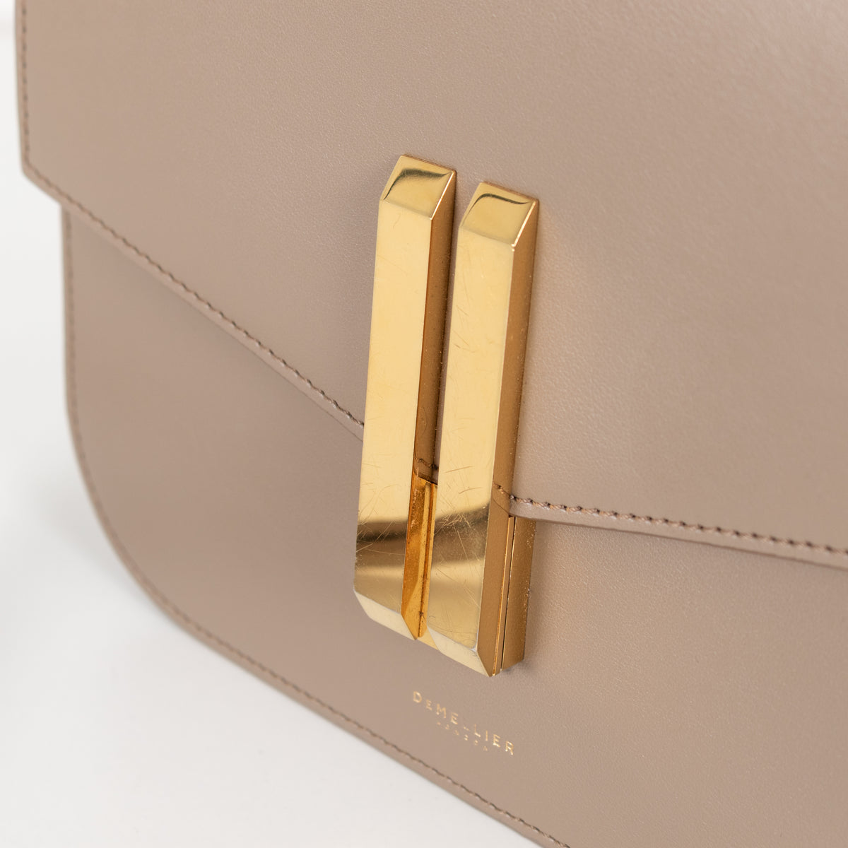 DeMellier The Vancouver Taupe Leather Crossbody Bag
