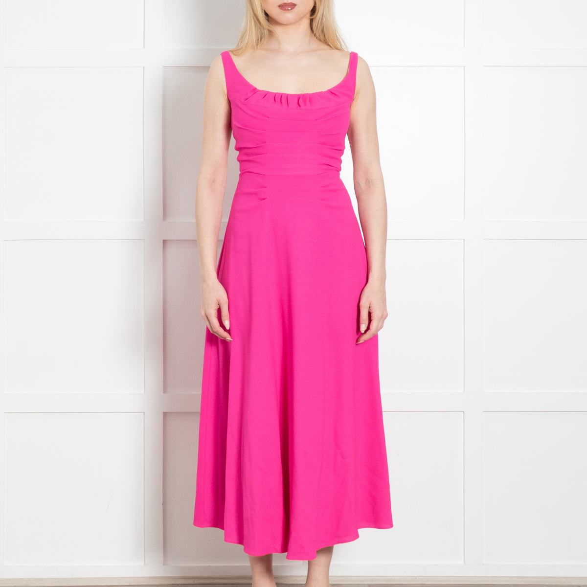 Emilia Wickstead Hot Pink Sleeveless Occasion Dress
