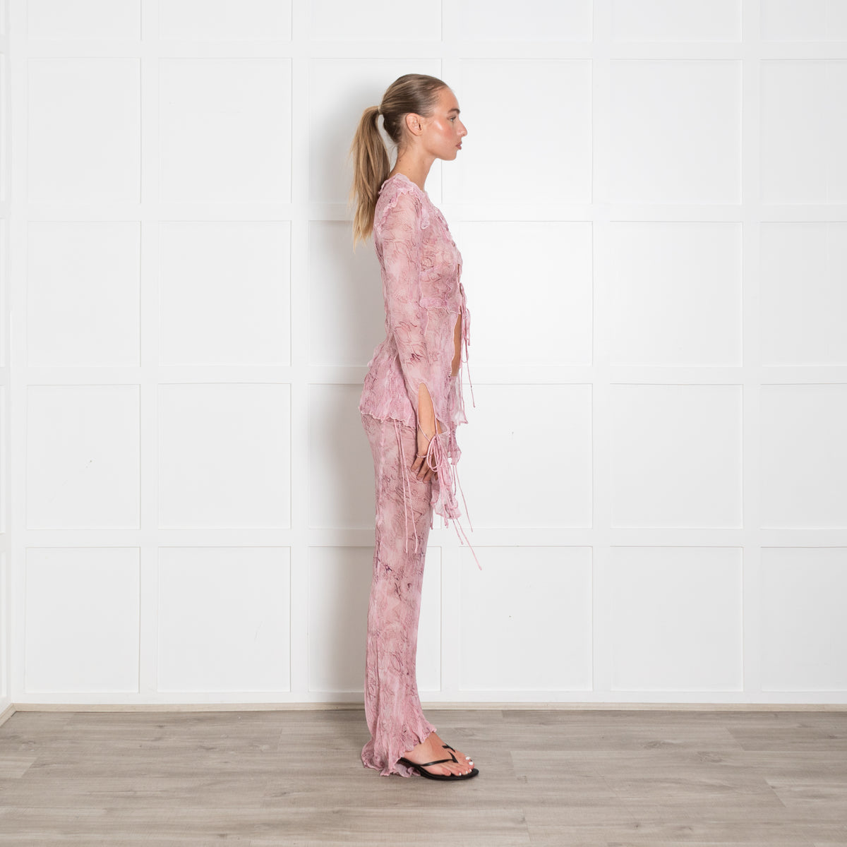 Rat & Boa Pale Pink Cobra Maxi Skirt