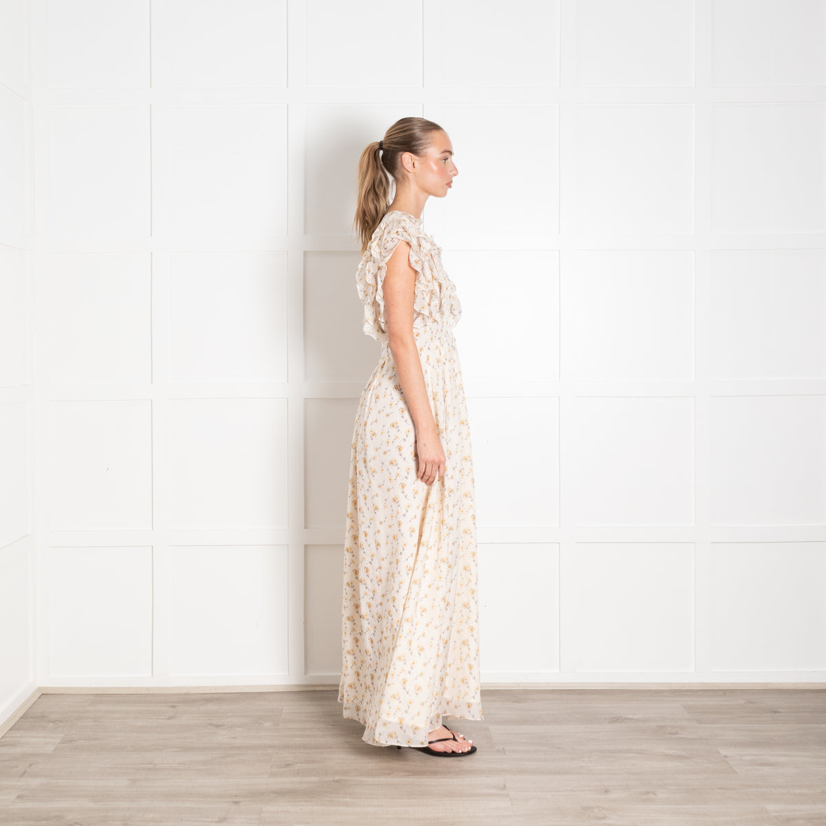 Ridley London Silk Daisy Print Midi Dress