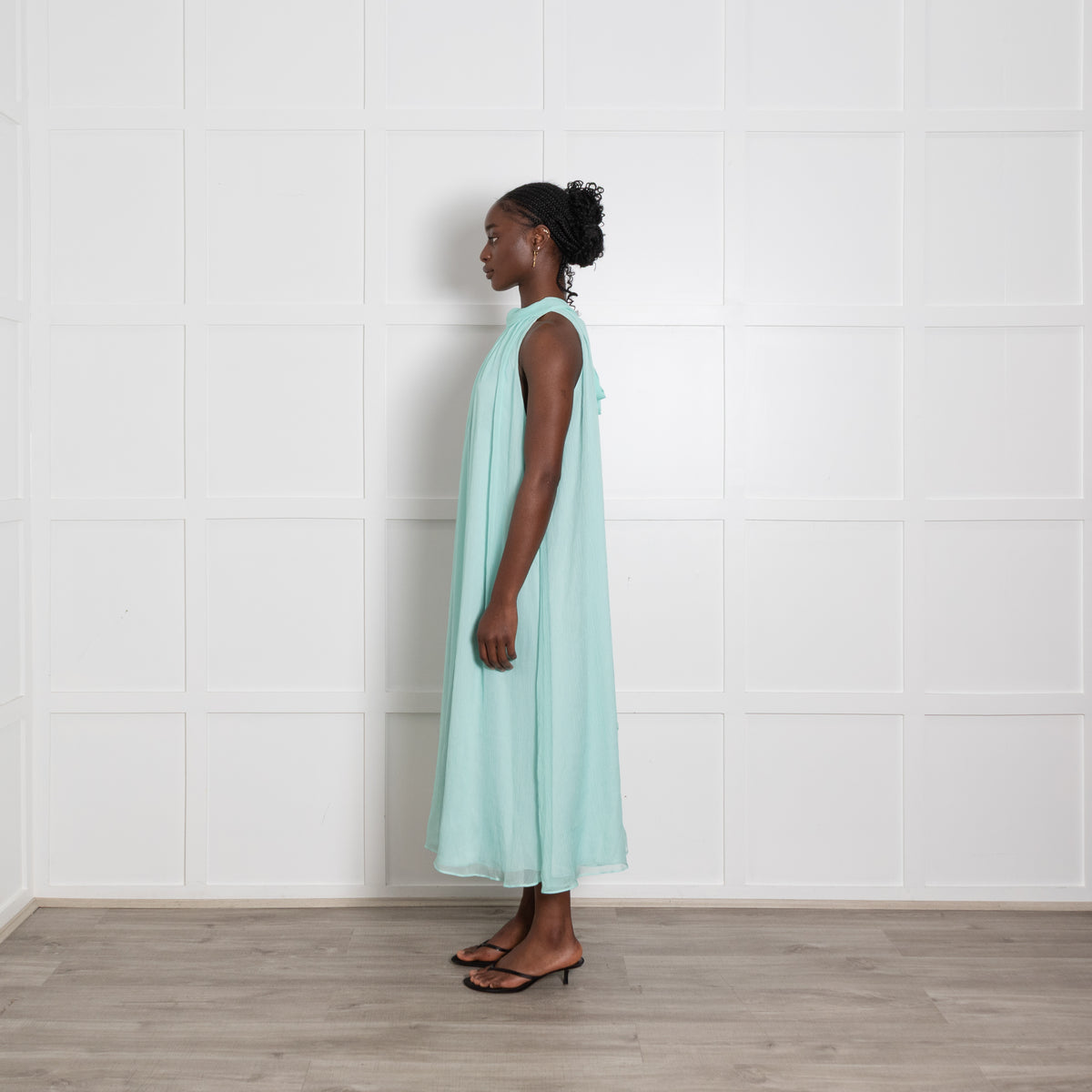 Rotate Turquoise Halterneck Midi Dress