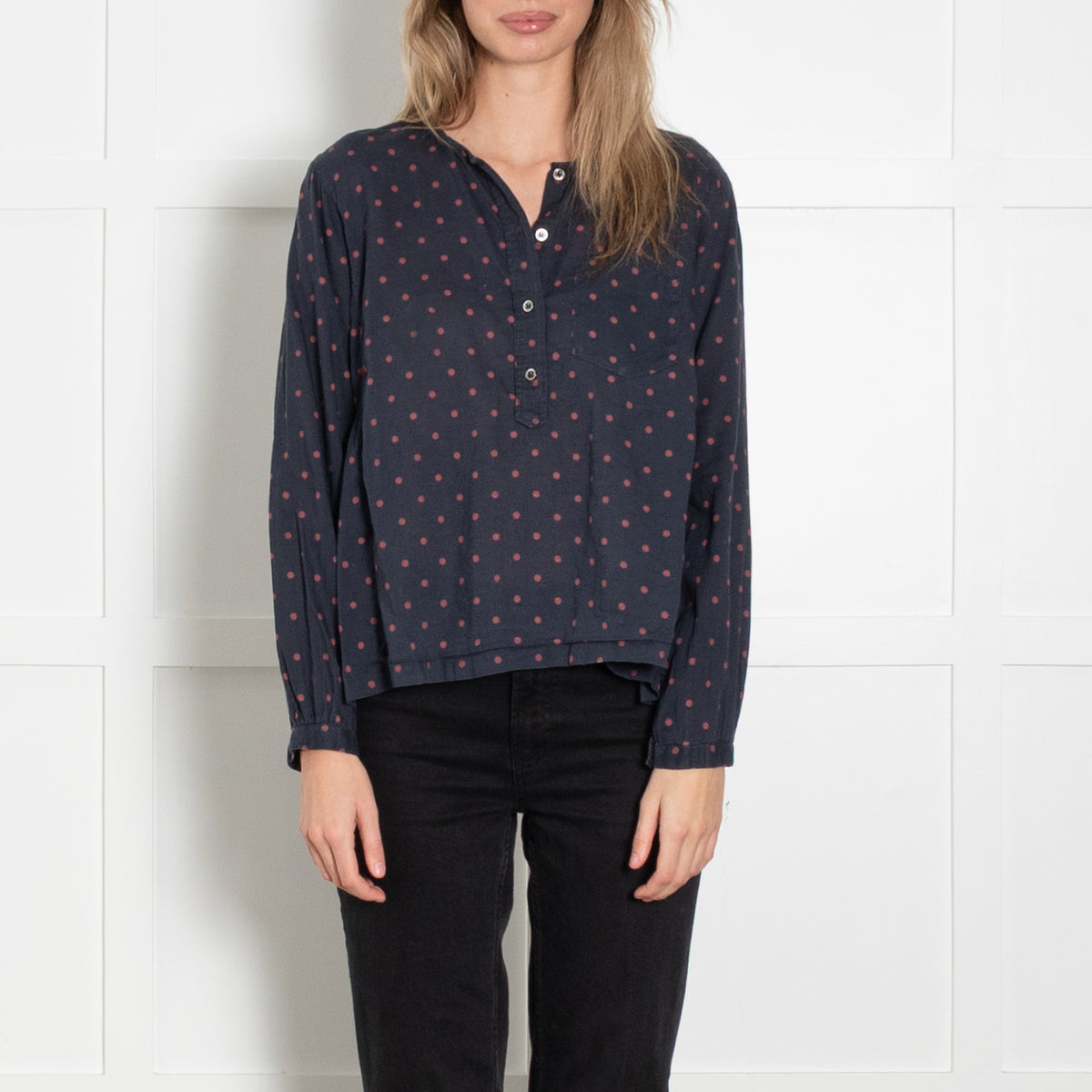 Marant Etoile Blue With Red Polka Dot Top