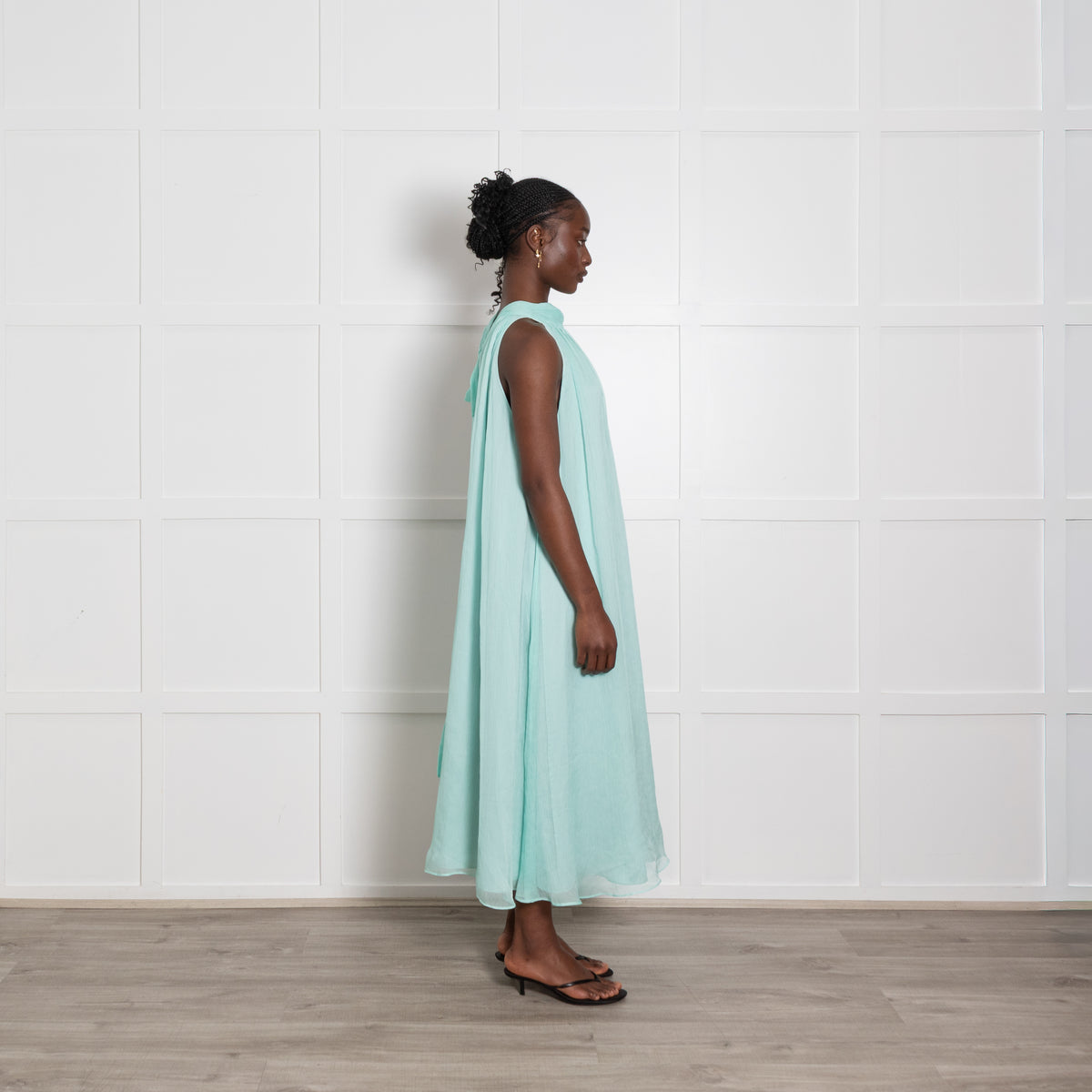 Rotate Turquoise Halterneck Midi Dress