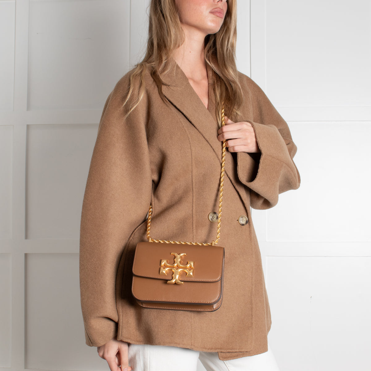 Tory Burch Tan Leather Small Eleanor Bag