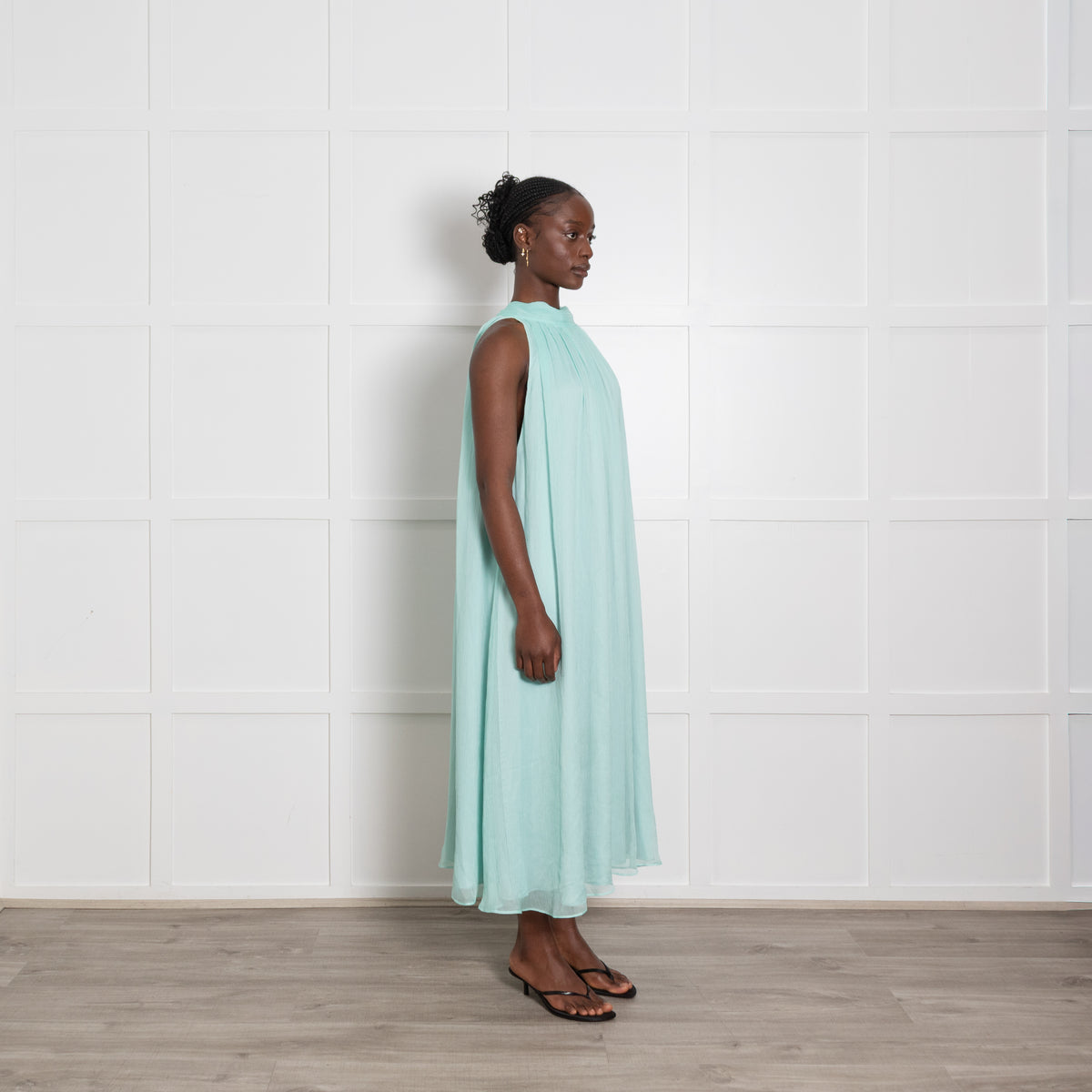 Rotate Turquoise Halterneck Midi Dress