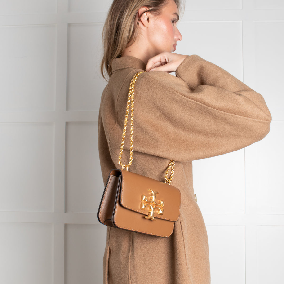 Tory Burch Tan Leather Small Eleanor Bag
