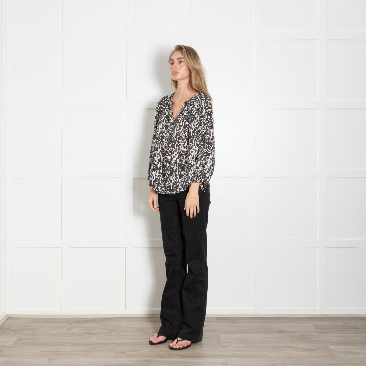 Isabel Marant Black And White Patterned Top