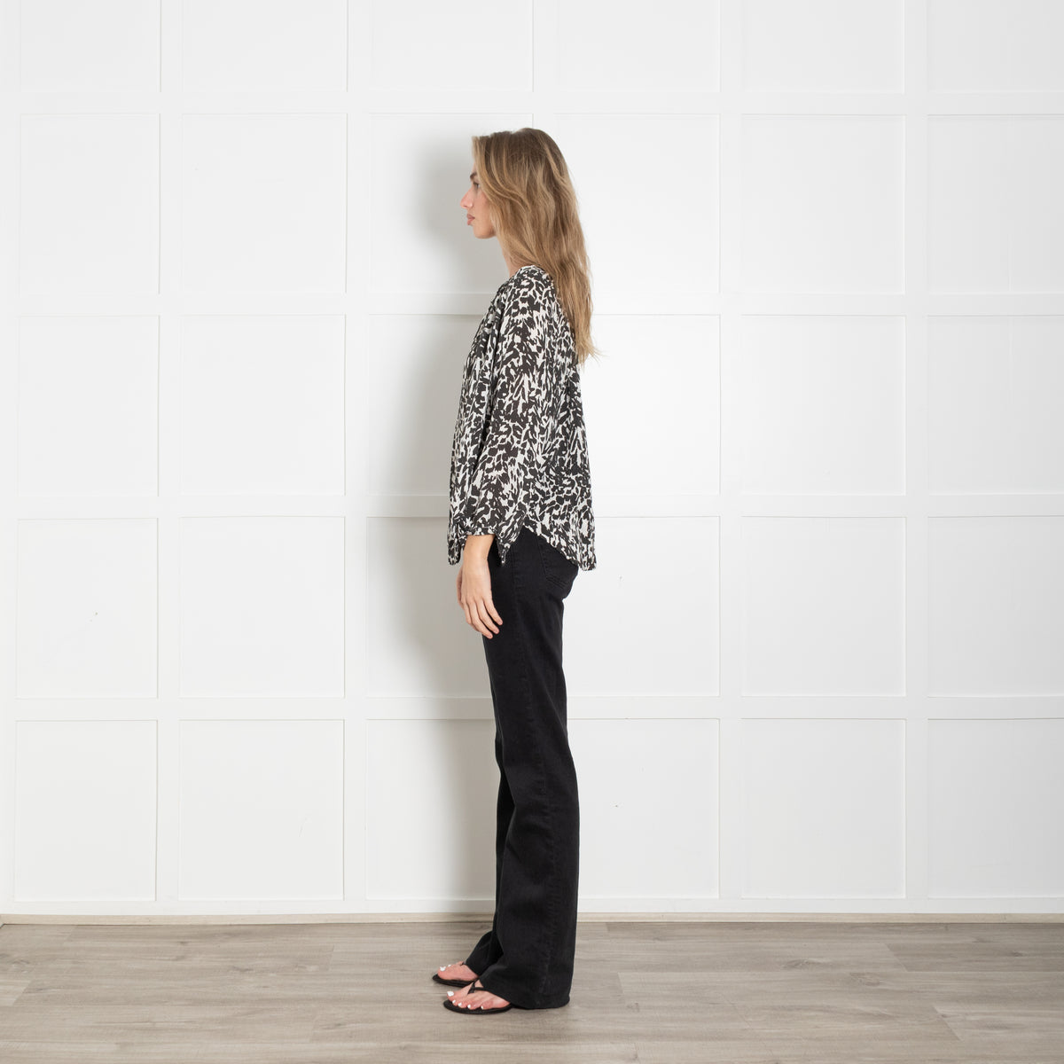 Isabel Marant Black And White Patterned Top
