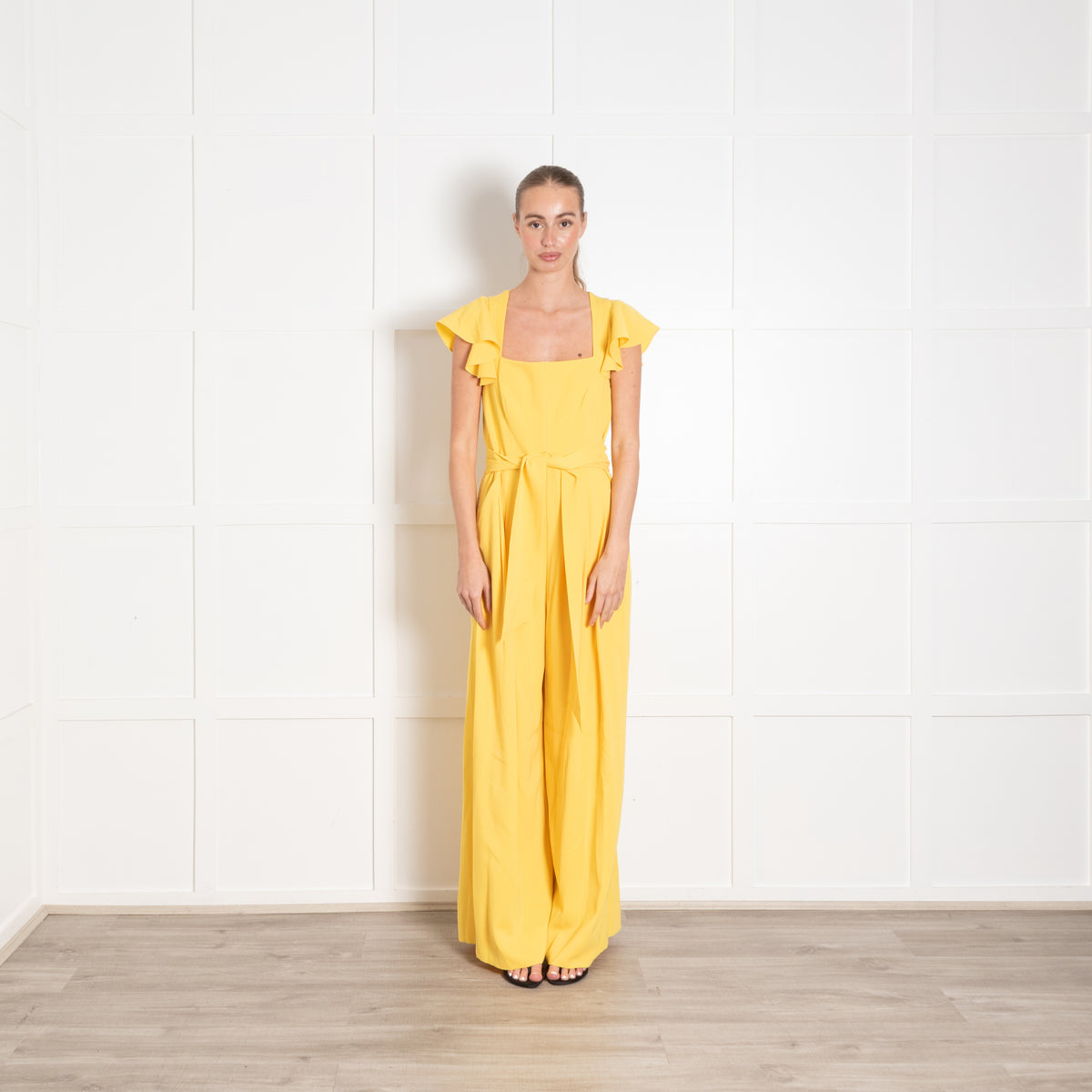 Me + Em Yellow Frill Sleeve Jumpsuit