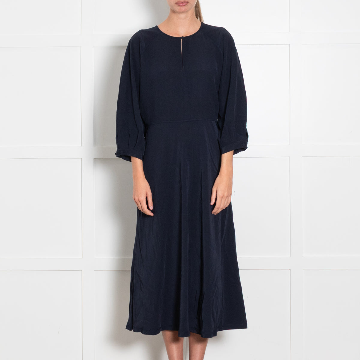 Wyse London Blue Batwing Midi Dress