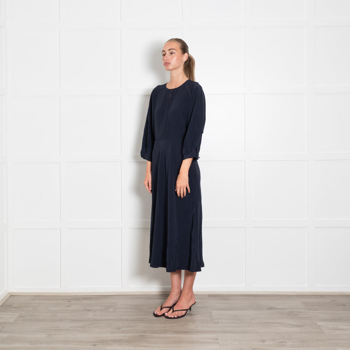 Wyse London Blue Batwing Midi Dress