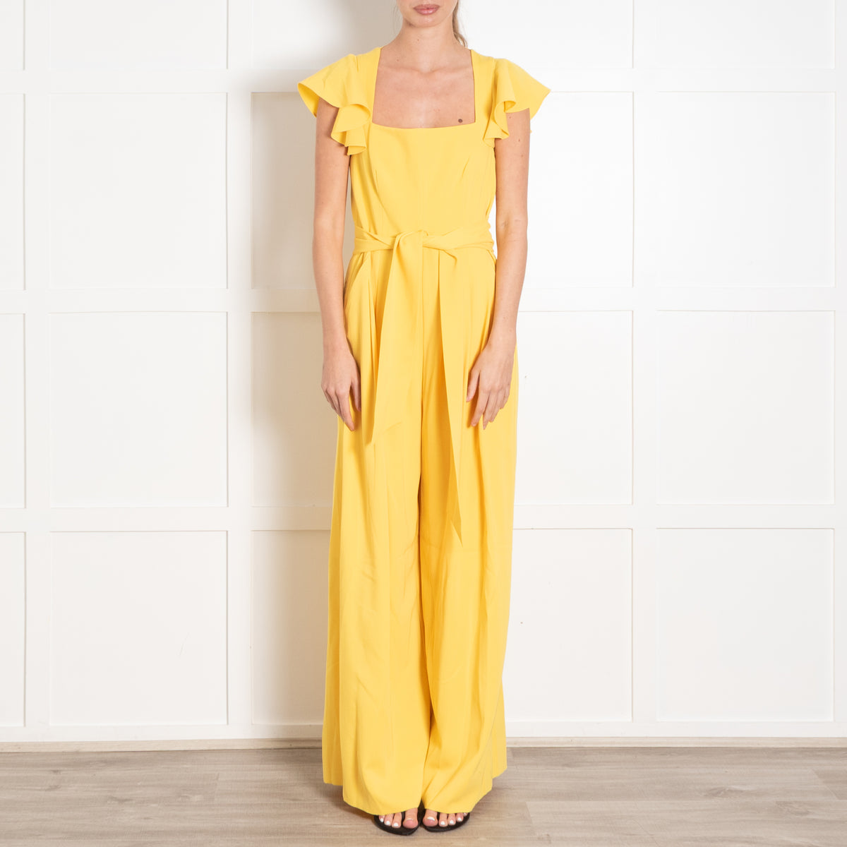 Me + Em Yellow Frill Sleeve Jumpsuit