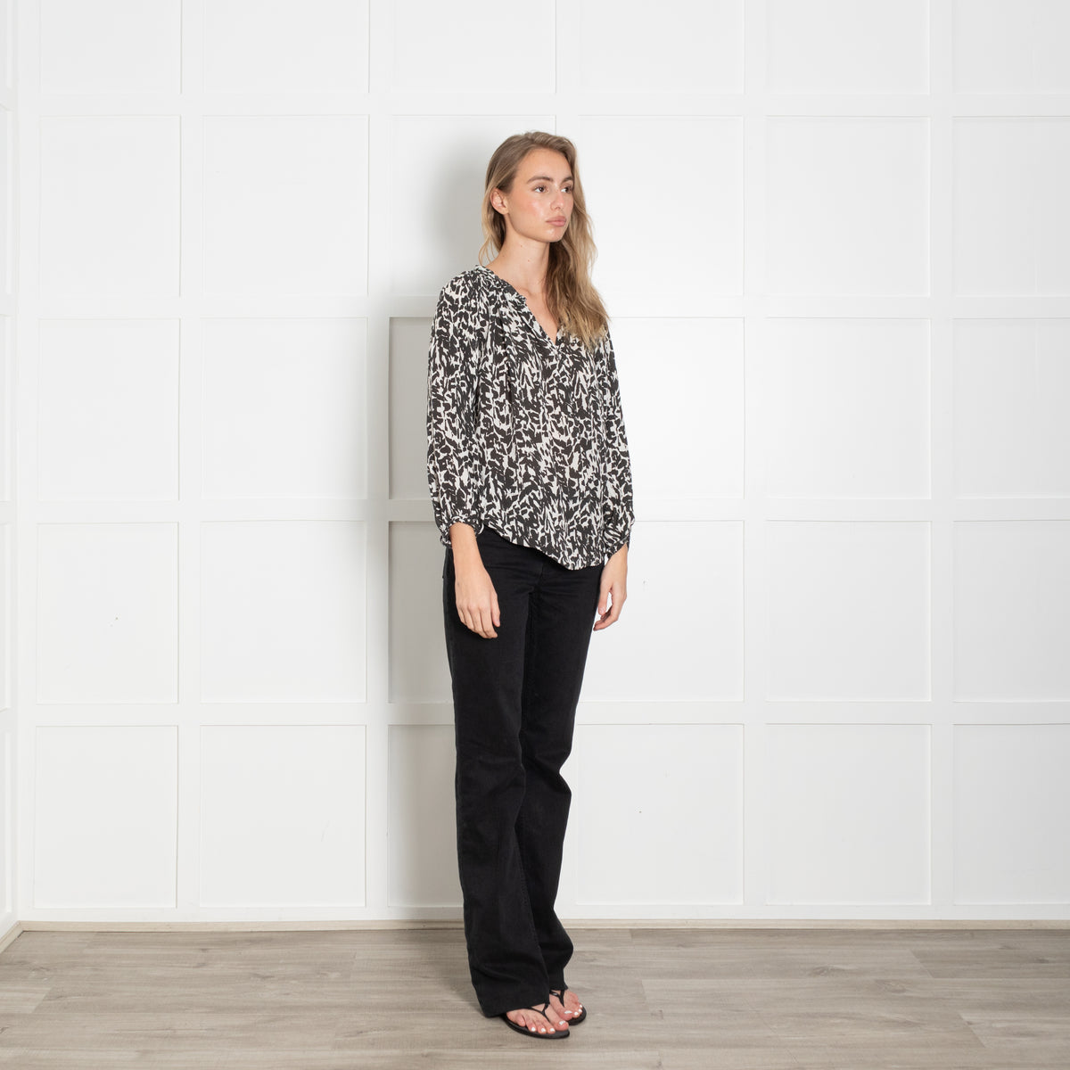 Isabel Marant Black And White Patterned Top