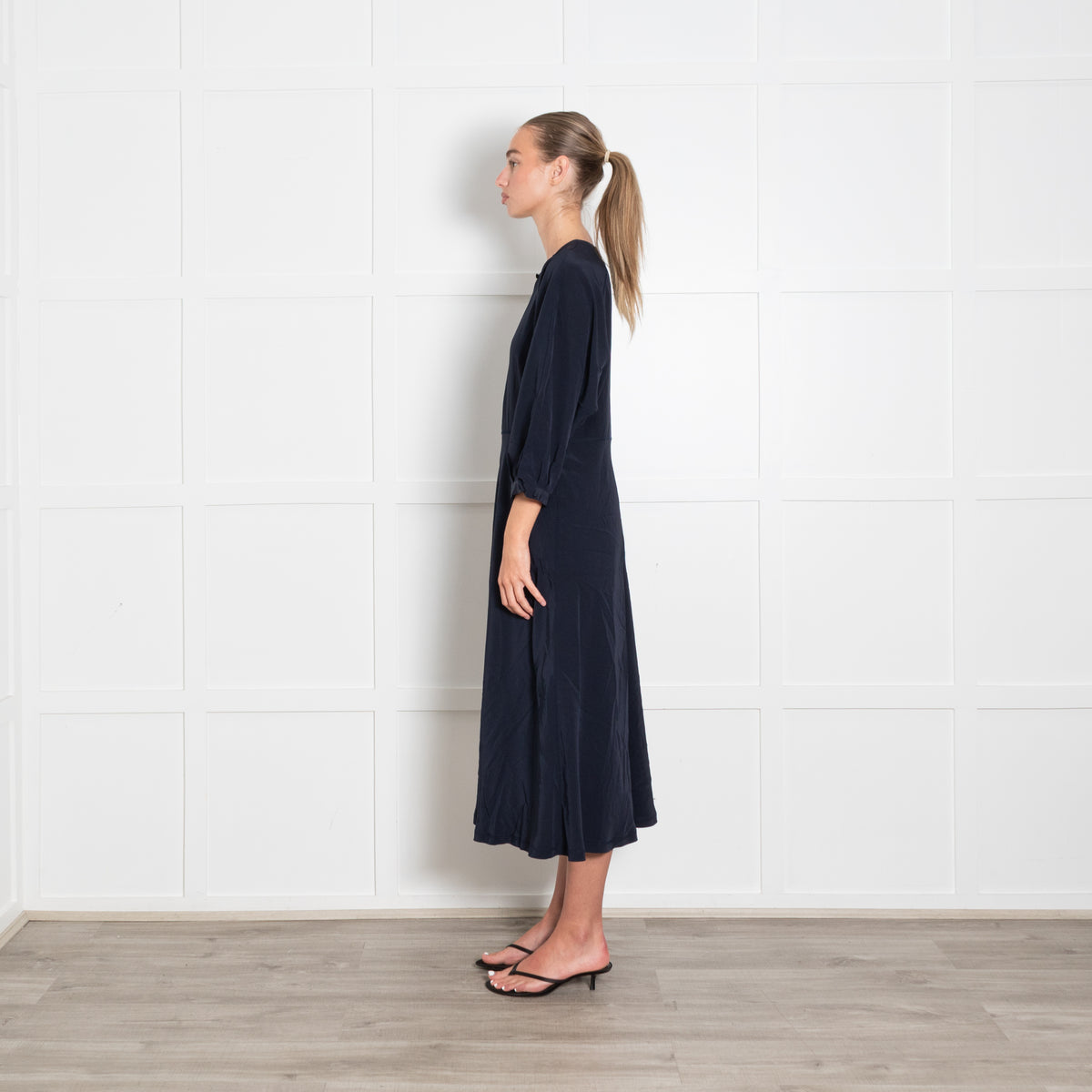 Wyse London Blue Batwing Midi Dress