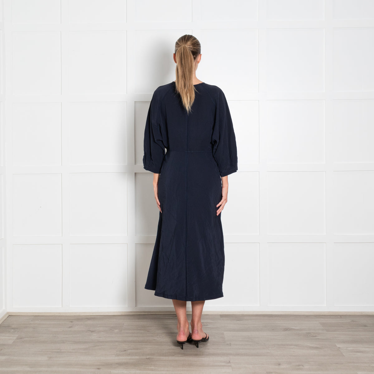 Wyse London Blue Batwing Midi Dress