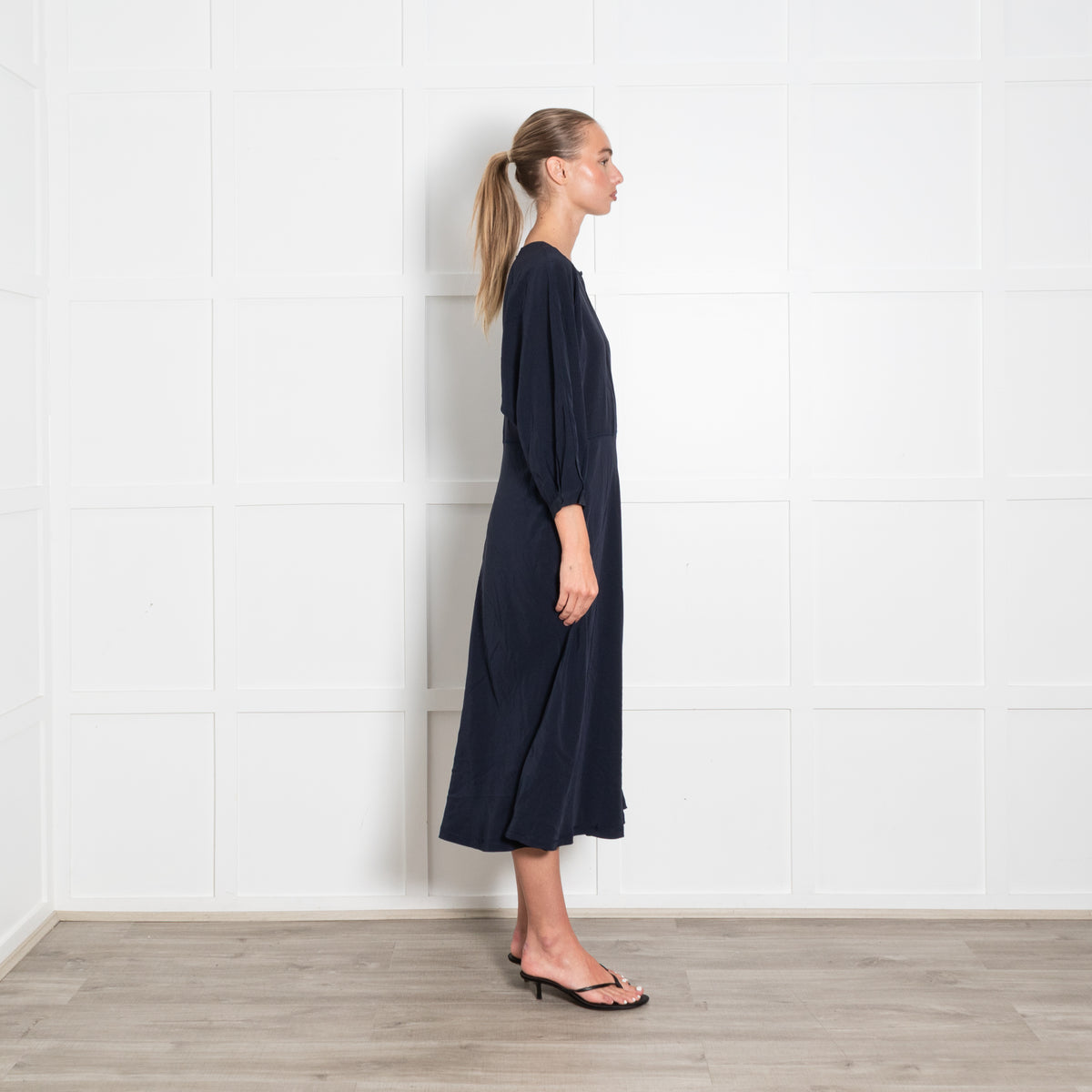 Wyse London Blue Batwing Midi Dress
