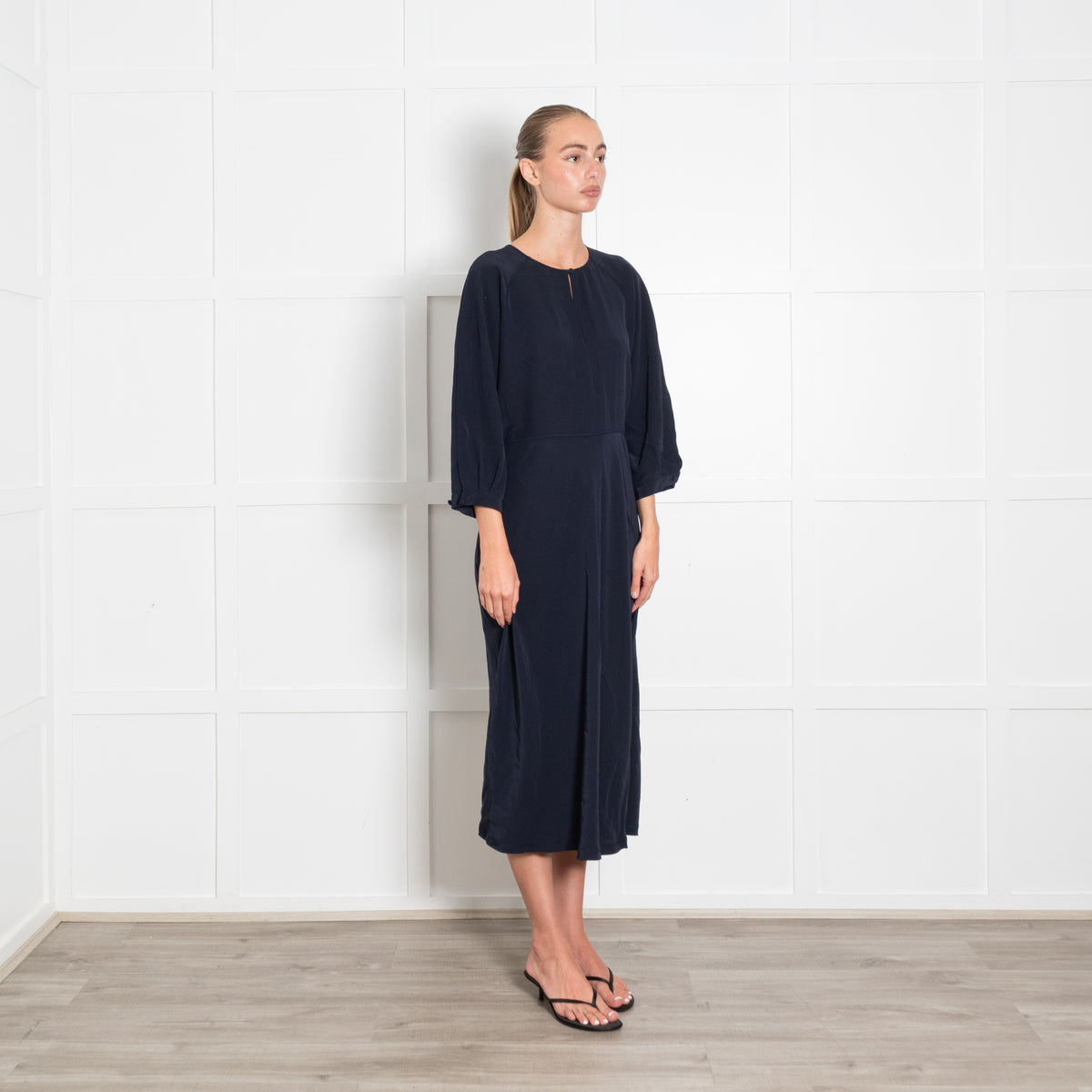Wyse London Blue Batwing Midi Dress