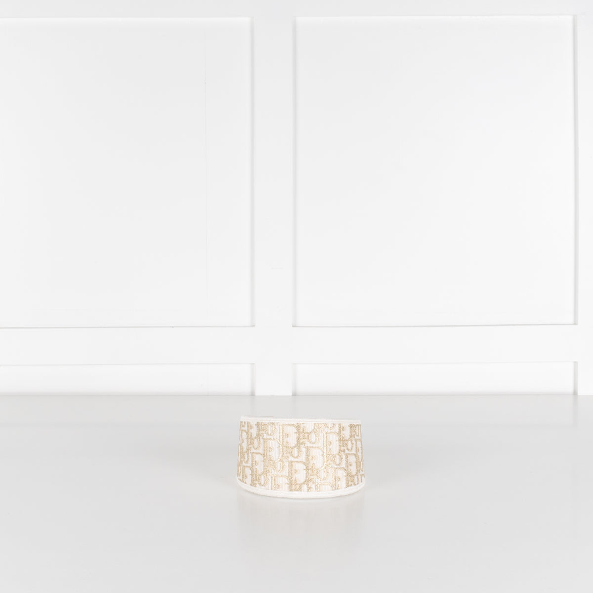 Dior Oblique White and Gold Wide Headband