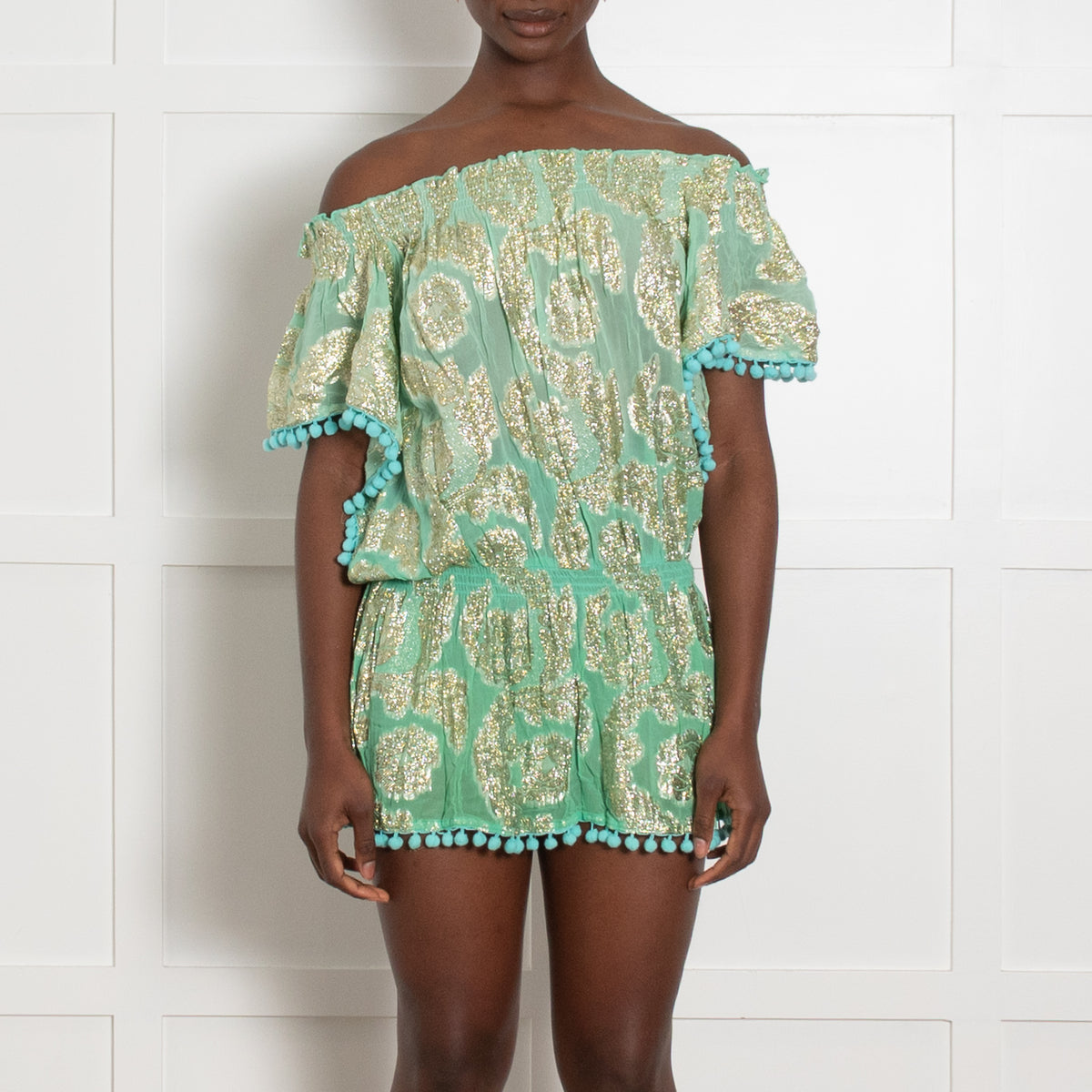 Miss June Green Drop Waist Cover Up