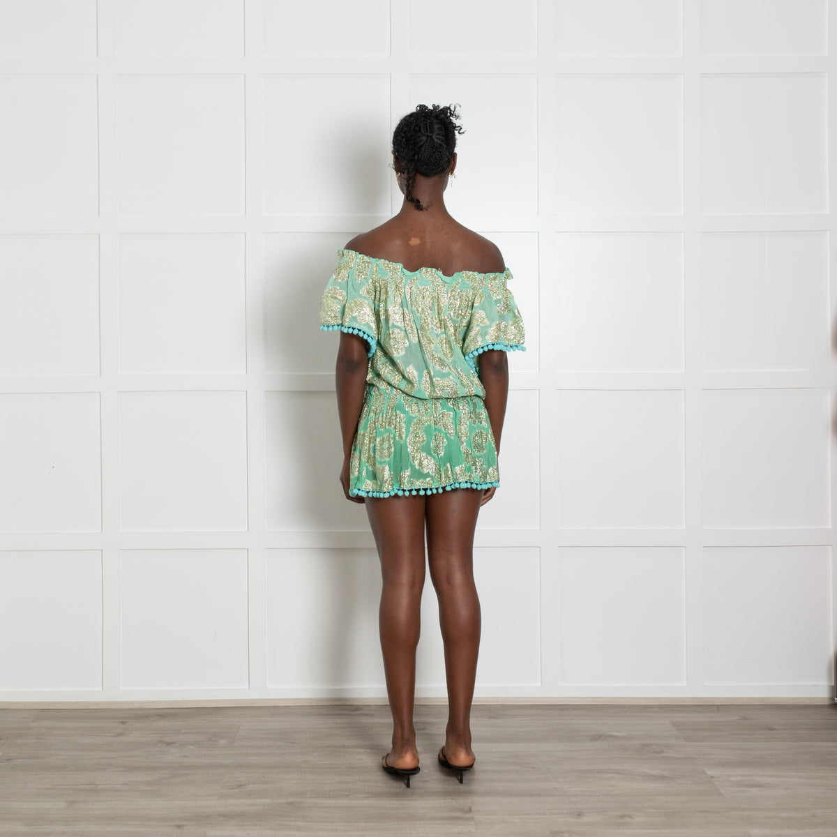 Miss June Green Drop Waist Cover Up