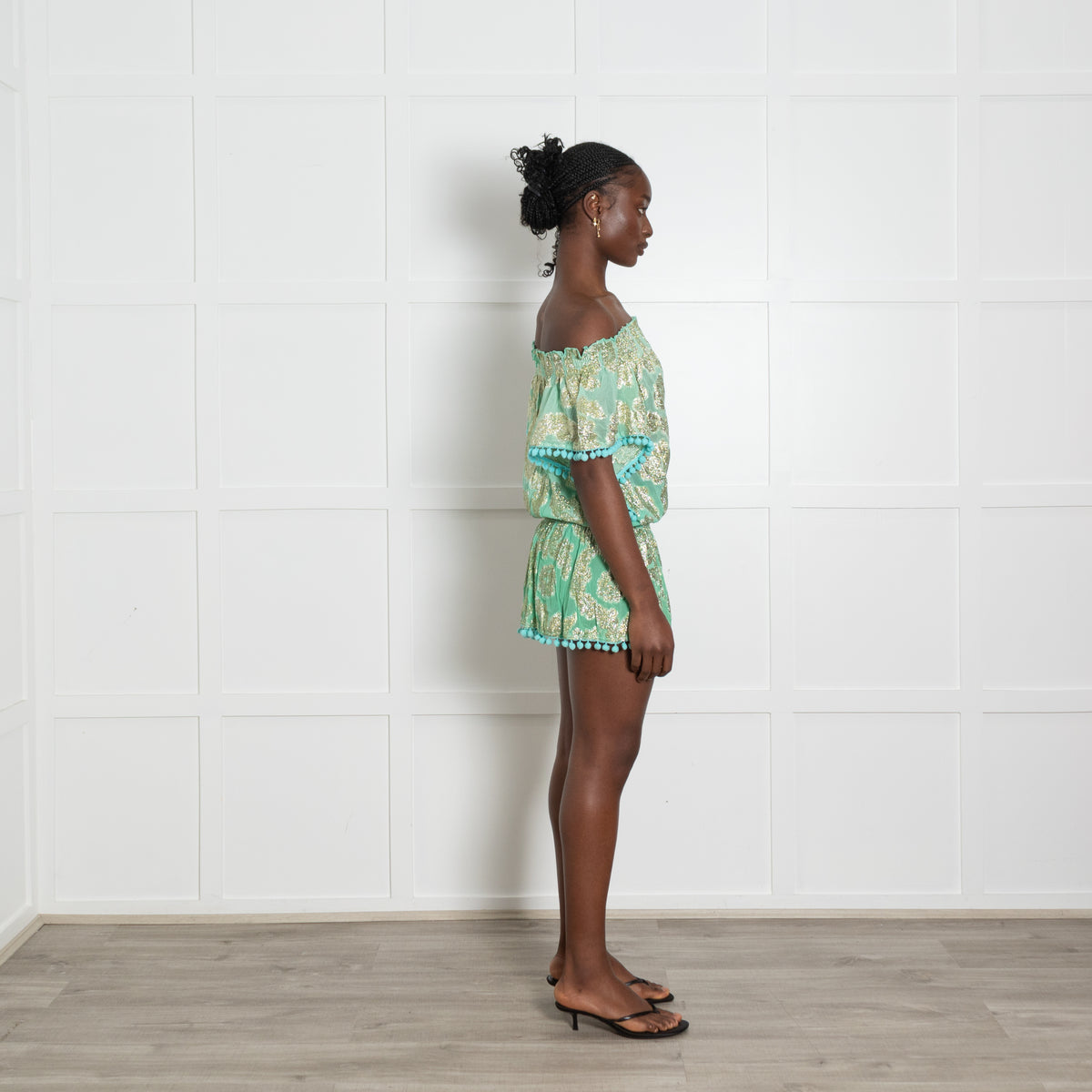 Miss June Green Drop Waist Cover Up