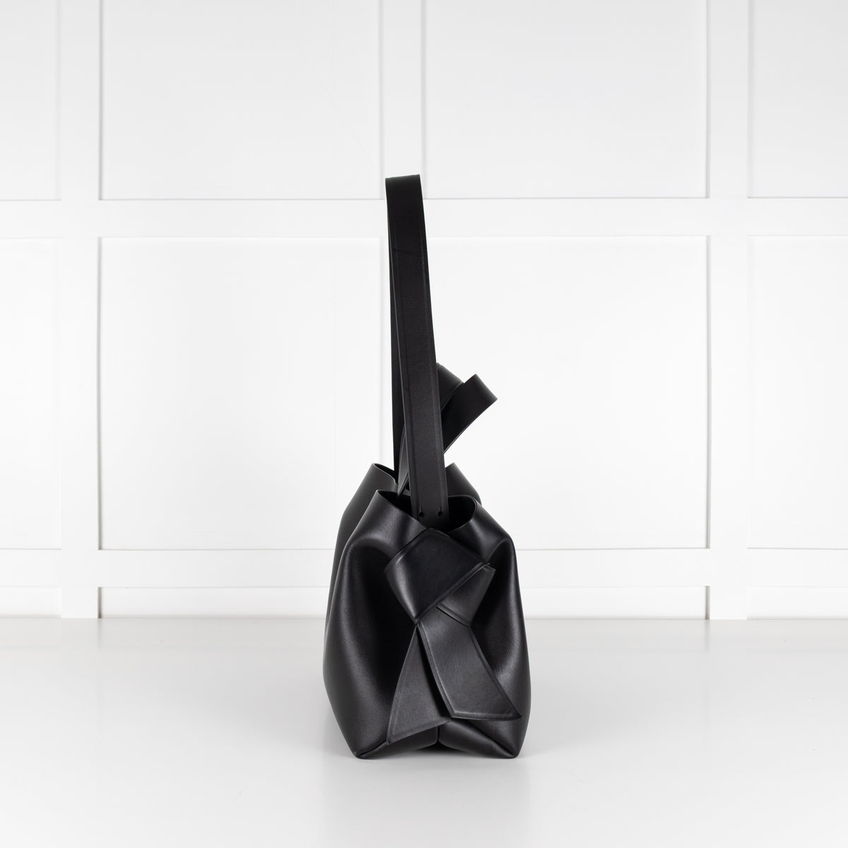 Acne Studios Black Leather Musubi Knot Tote