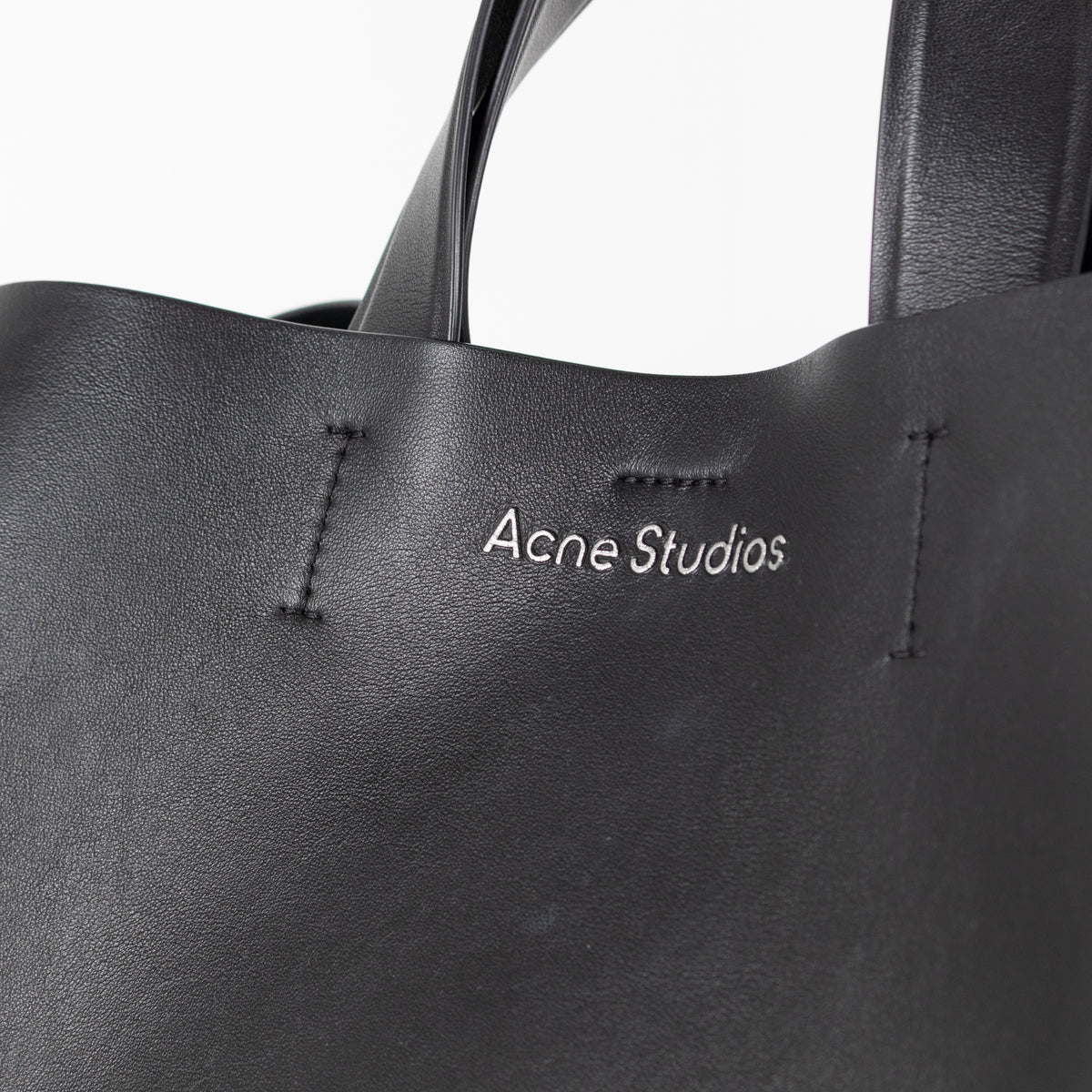 Acne Studios Black Leather Musubi Knot Tote