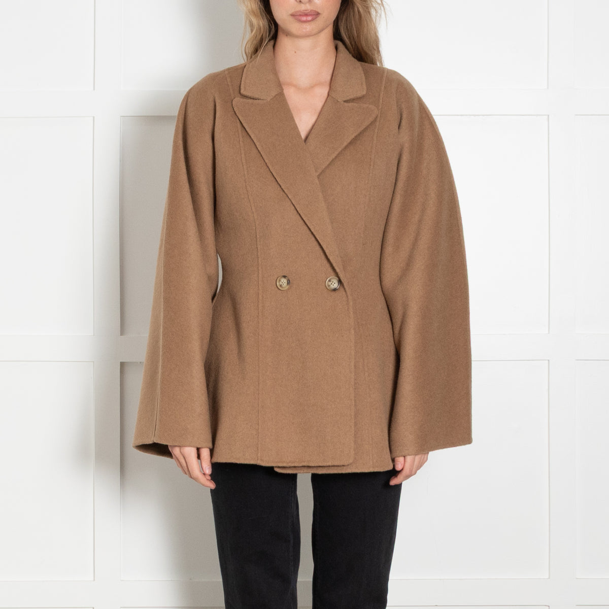 Stylein Camel Wool Mix Fitted Jacket