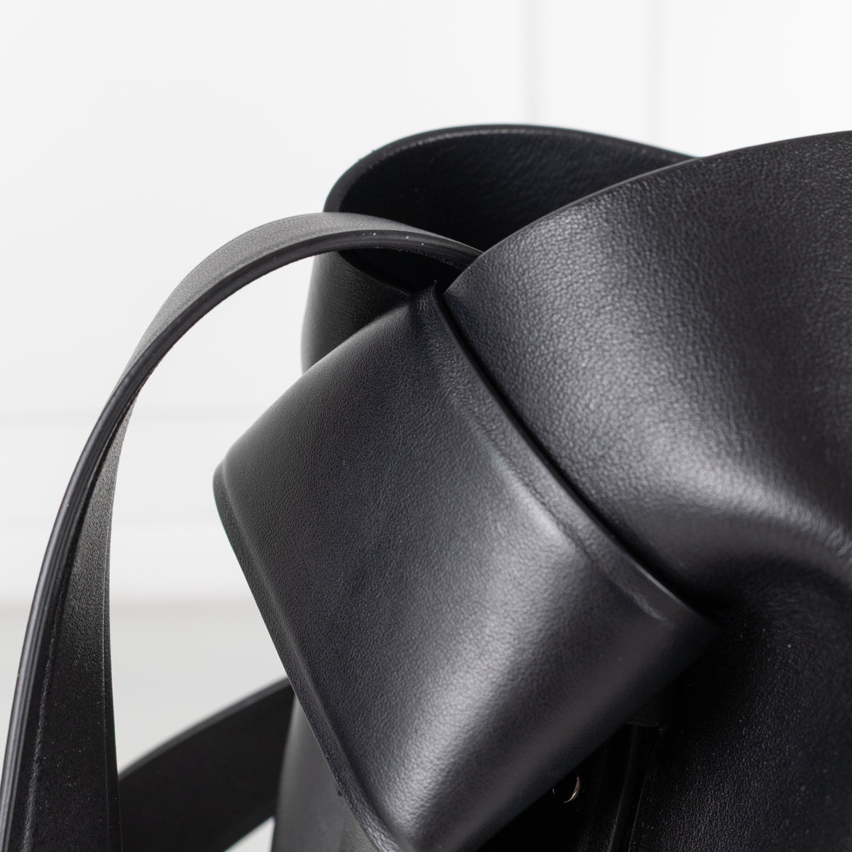 Acne Studios Black Leather Musubi Knot Tote
