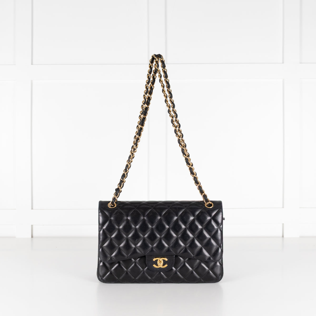 Chanel Black Lambskin Jumbo Flap Bag