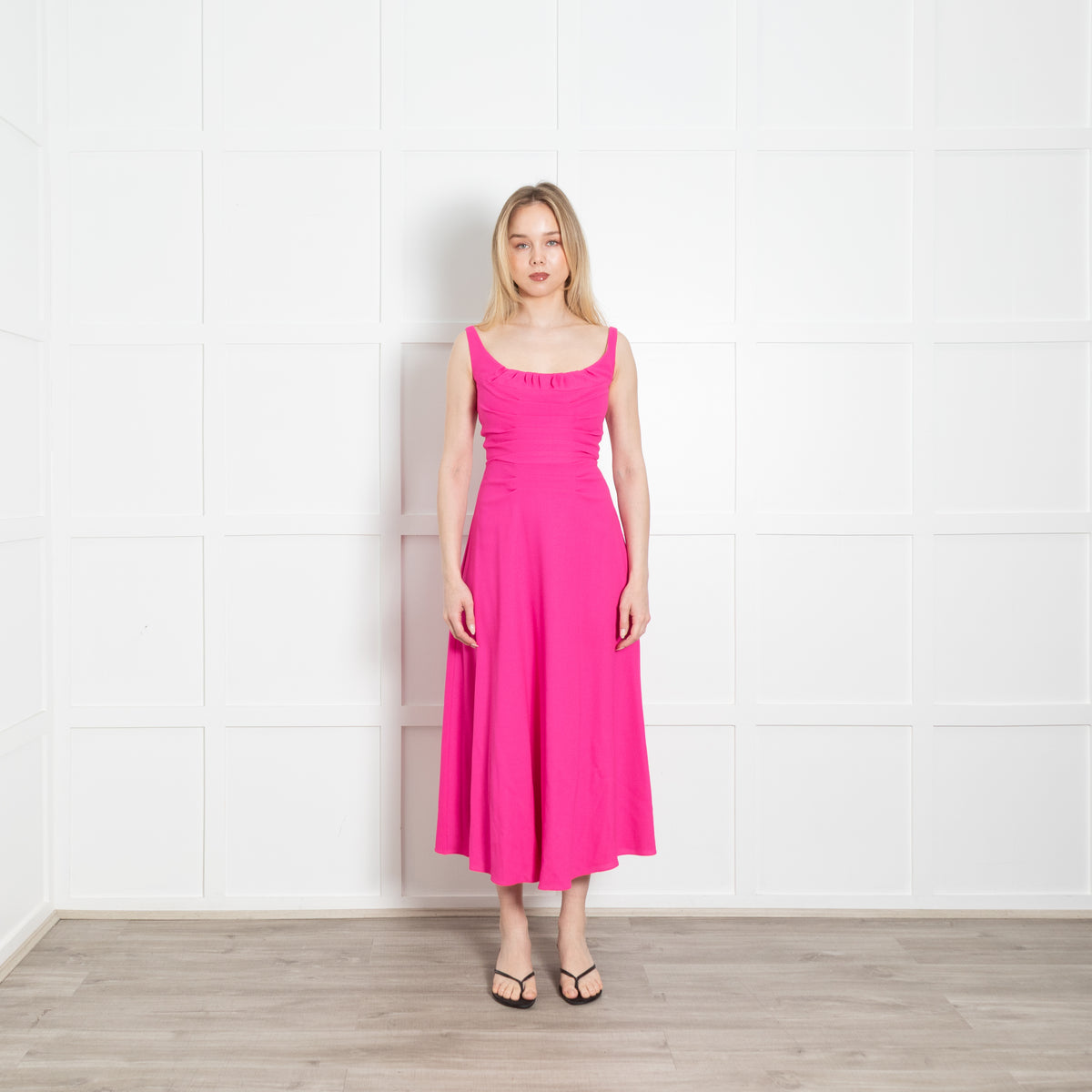 Emilia Wickstead Hot Pink Sleeveless Occasion Dress