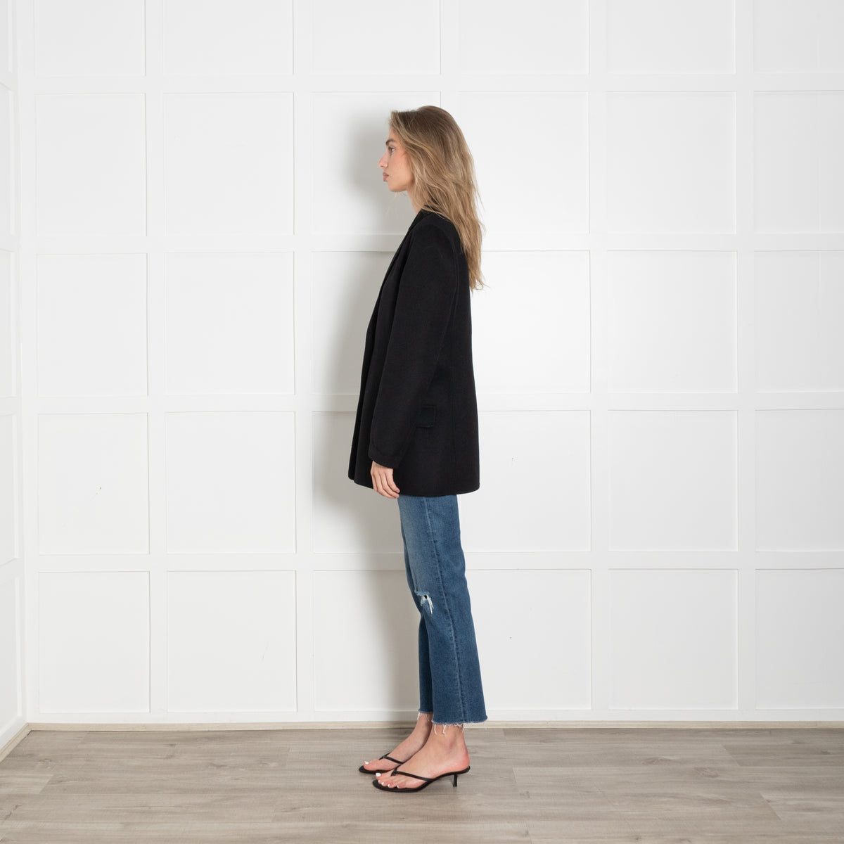 'S Max Mara Black Tailored Double Faced Jacket