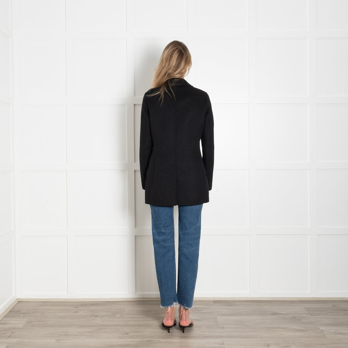 'S Max Mara Black Tailored Double Faced Jacket
