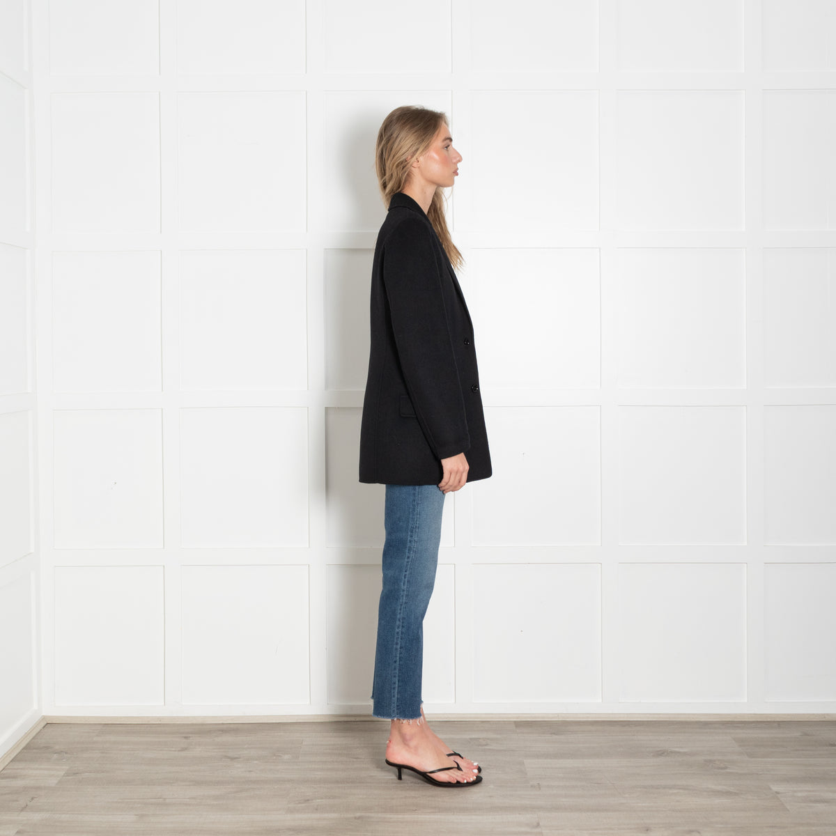 'S Max Mara Black Tailored Double Faced Jacket