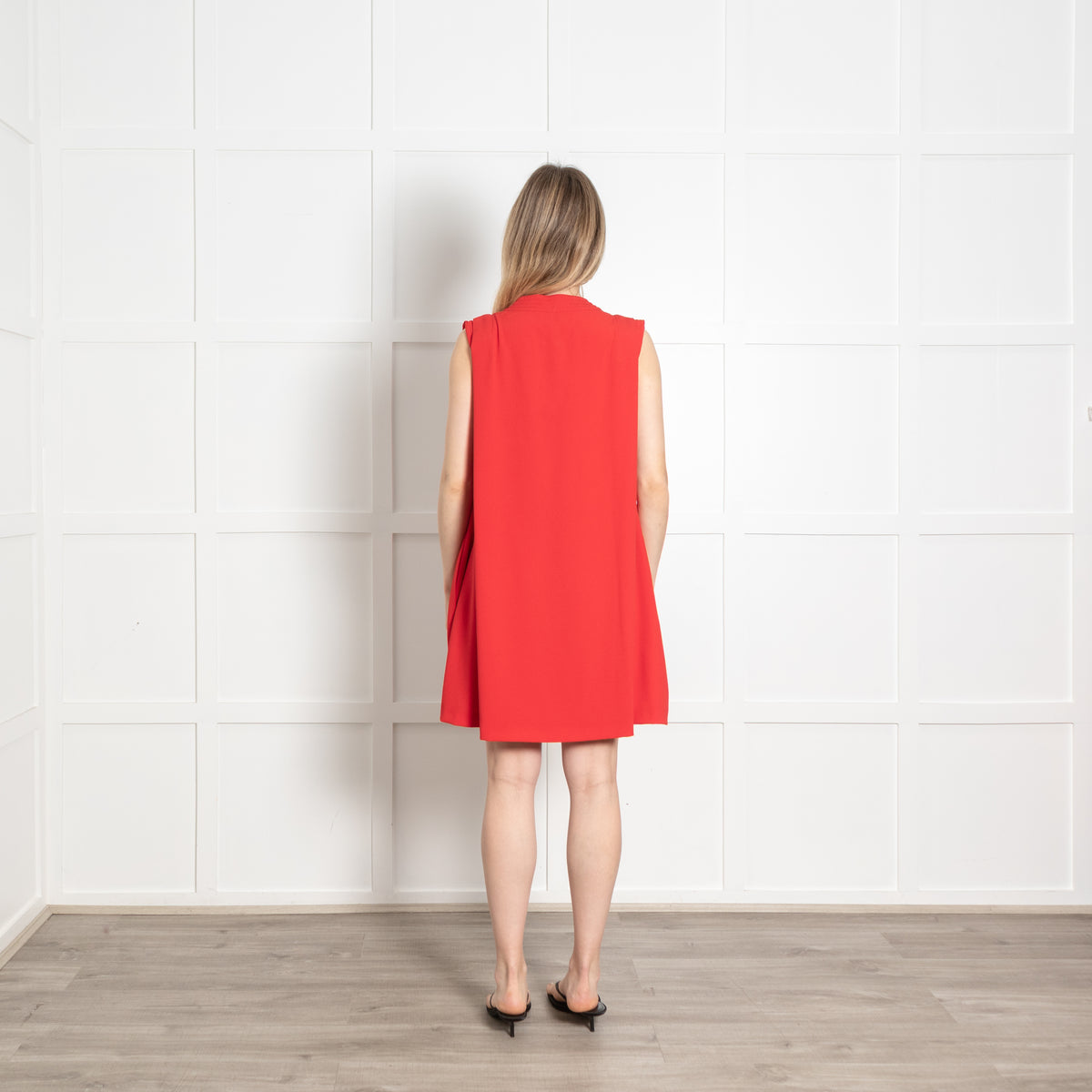 Kenzo Red White Sleeveless A-Line Short Dress