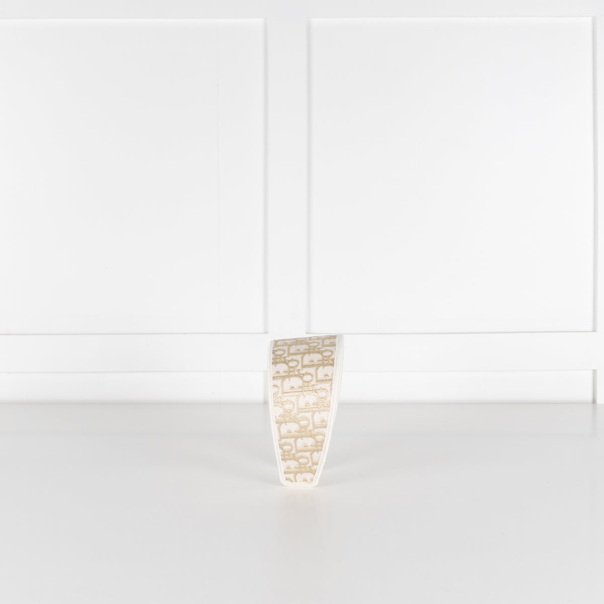 Dior Oblique White and Gold Wide Headband