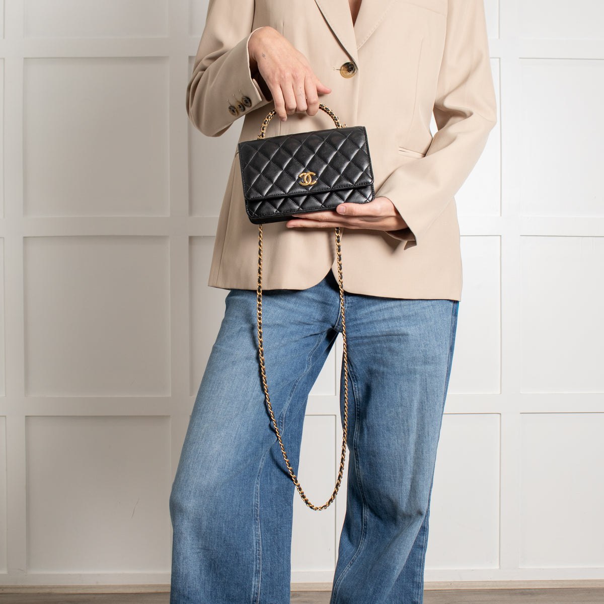Chanel Matelasse Chain Handle 2-Way Wallet on Chain