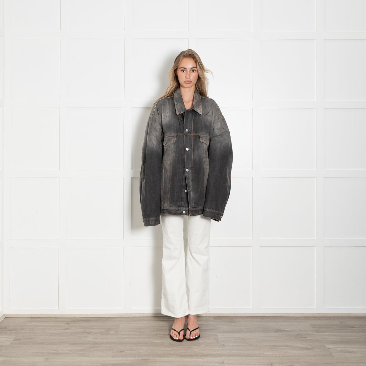 Acne Studios Dark Grey Washed Denim Shacket