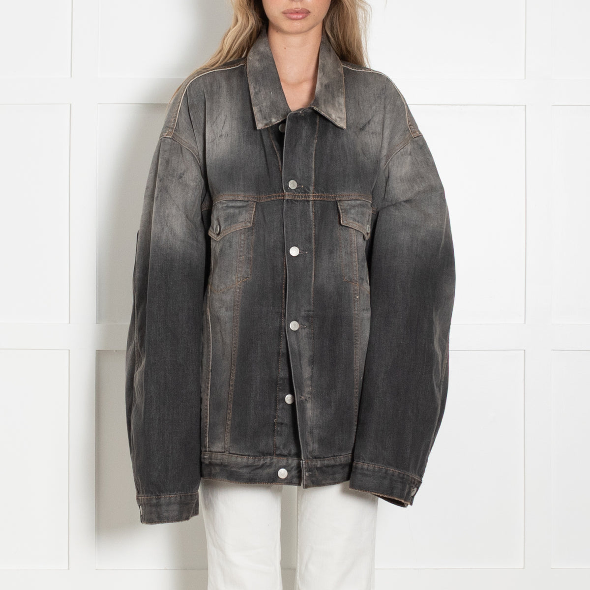Acne Studios Dark Grey Washed Denim Shacket