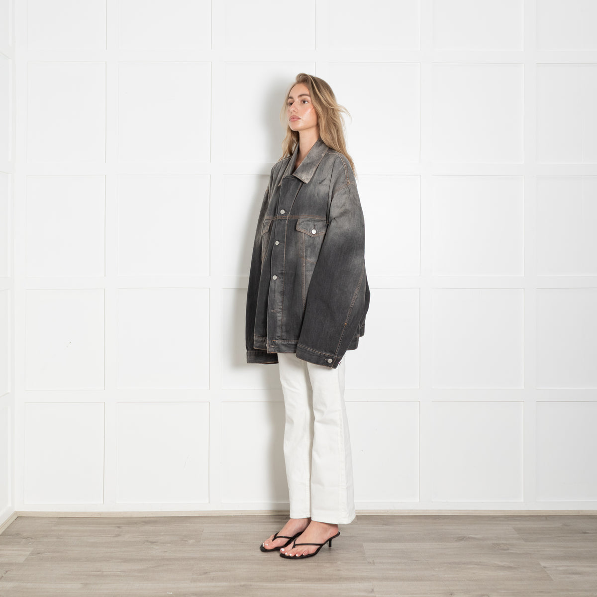 Acne Studios Dark Grey Washed Denim Shacket
