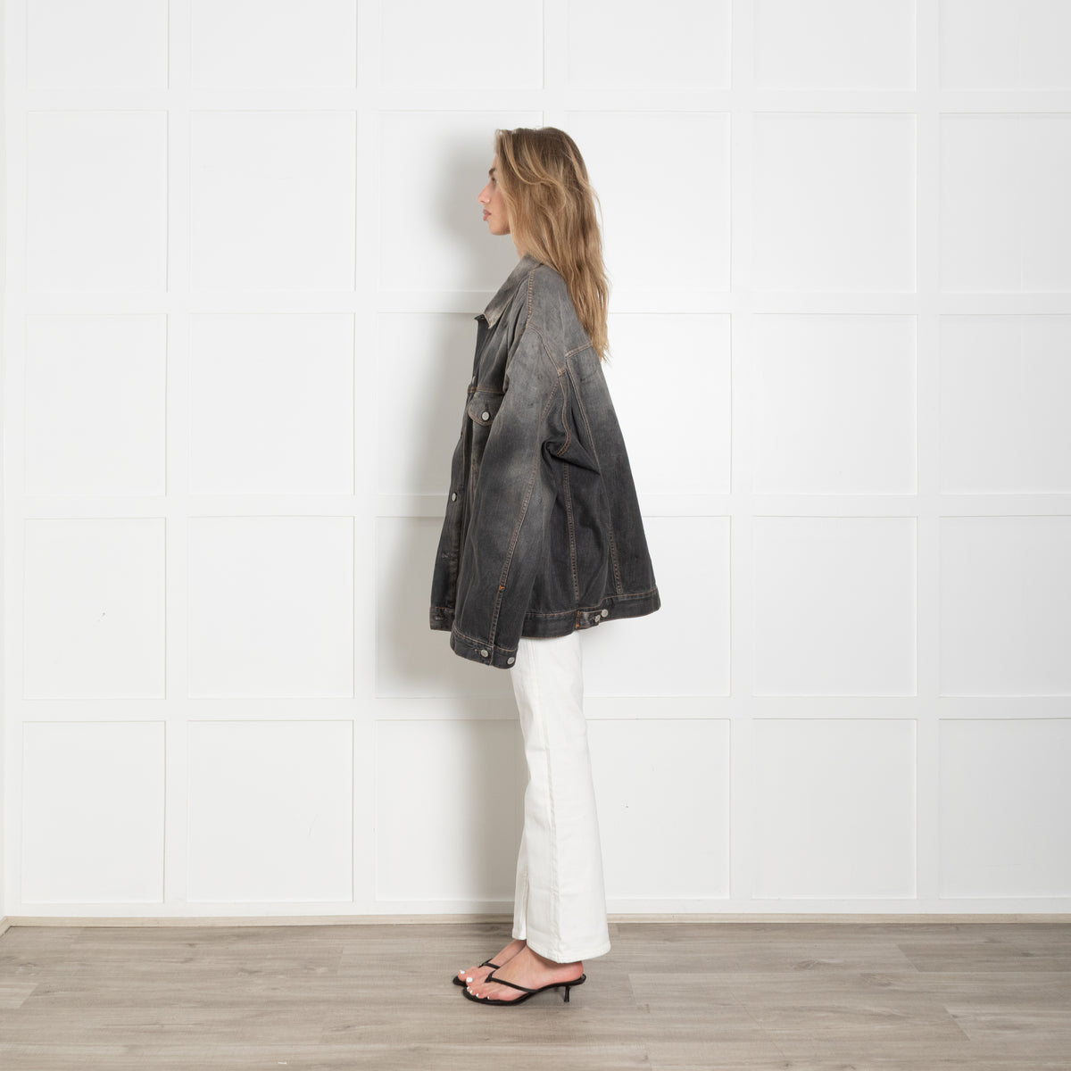 Acne Studios Dark Grey Washed Denim Shacket
