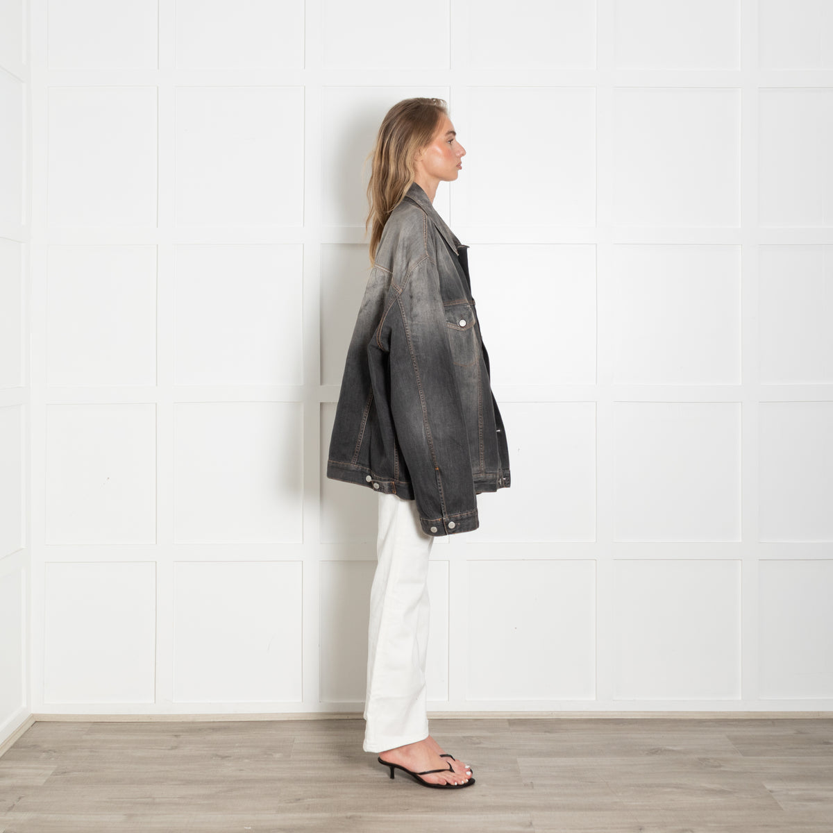 Acne Studios Dark Grey Washed Denim Shacket