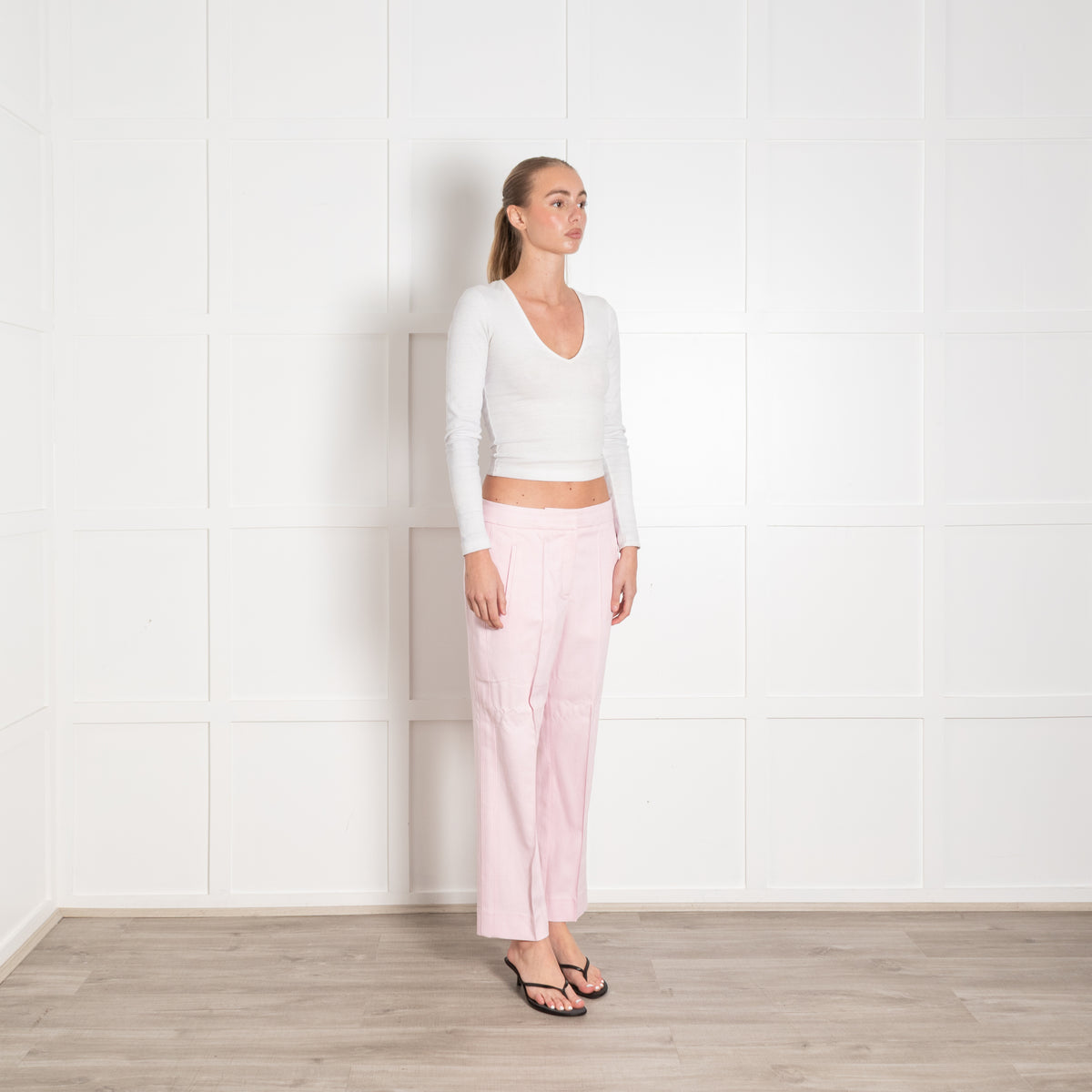 Me + Em Pale Pink Cigarette Pant