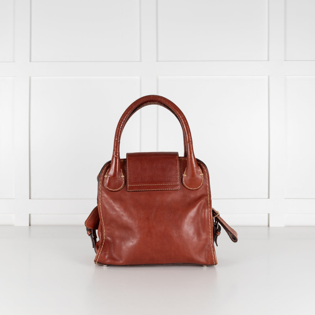 Chloe Brown Edith Leather Satchel Bag