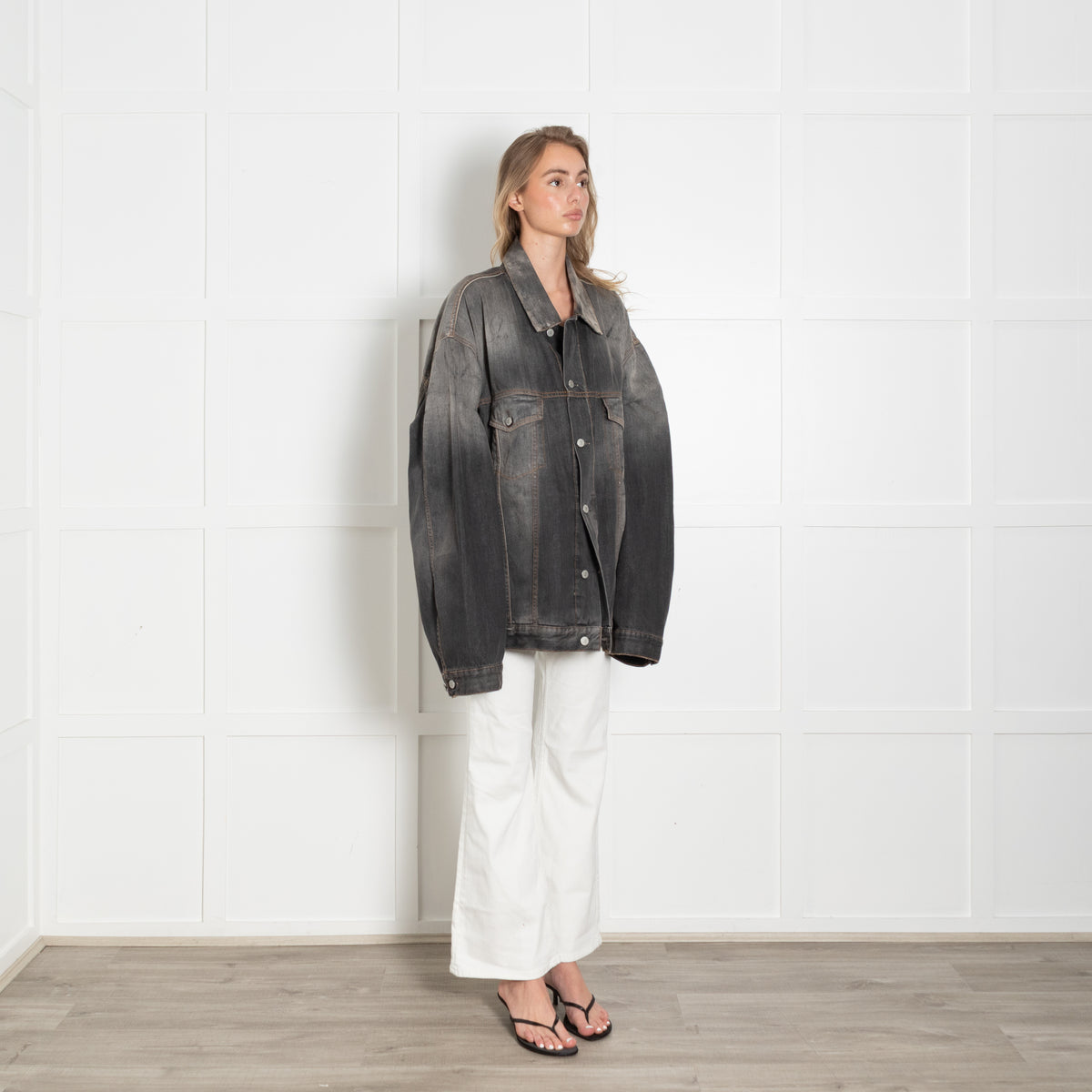 Acne Studios Dark Grey Washed Denim Shacket